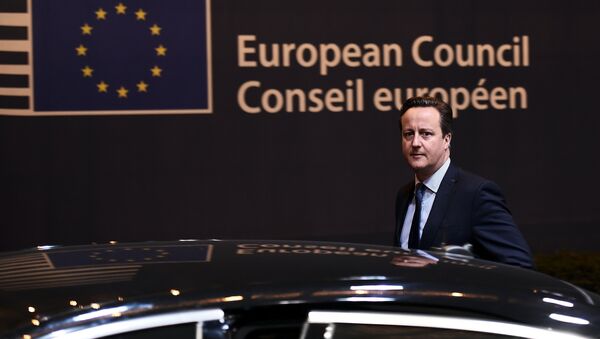 David Cameron, primer ministro británico en Bruselas - Sputnik Mundo