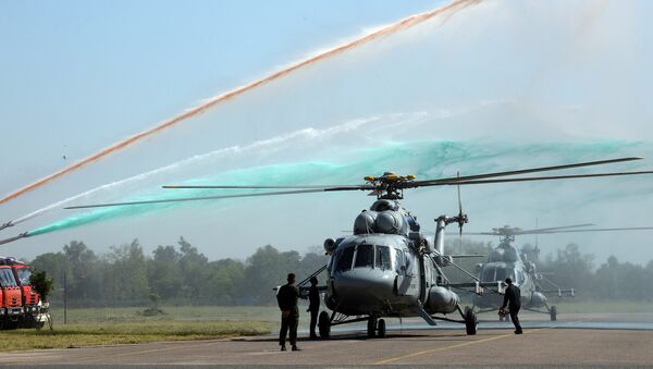 Los helicópteros rusos Mi-17V-5 en la India - Sputnik Mundo
