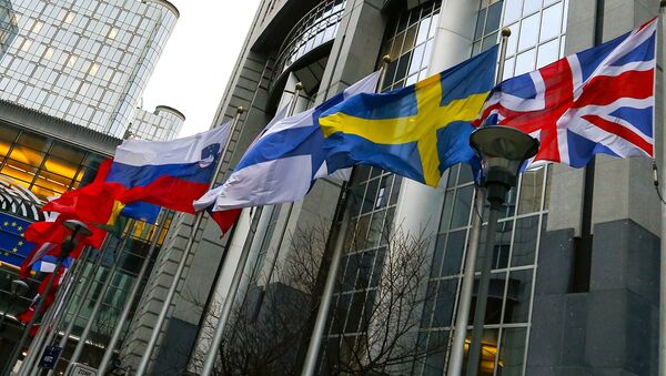 Banderas de los países-miembros de la UE - Sputnik Mundo