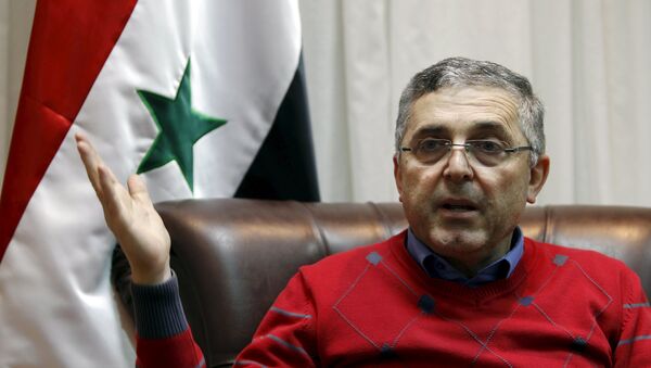 Syria's Minister of National Reconciliation Affairs Ali Haidar speaks during an interview with Reuters at his office in Damascus, Syria February 10, 2016. - Sputnik Mundo