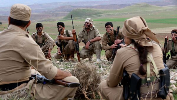 Miembros de las milicias kurdas en el norte de Irak - Sputnik Mundo
