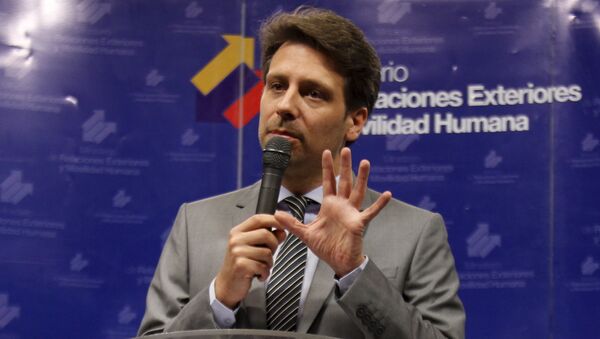 Ministro de Exteriores de Ecuador, Guillaume Long - Sputnik Mundo