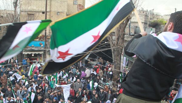 Simpatizantes de la oposición armada siria en Alepo (archivo) - Sputnik Mundo