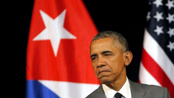 Barack Obama, presidente de EEUU, durante su primera visita a Cuba - Sputnik Mundo