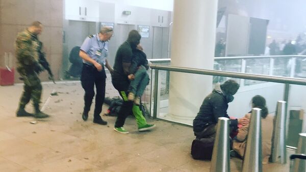 El lugar del atentado en el aeropuerto de Bruselas - Sputnik Mundo