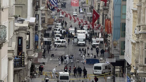 Lugar del atentado en Estambul. El 19 de marzo del 2016 - Sputnik Mundo