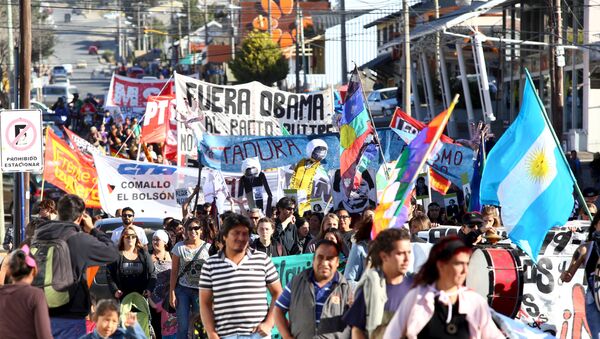 Argentinos en marcha por 40 aniversario del golpe rechazan visita de Obama - Sputnik Mundo