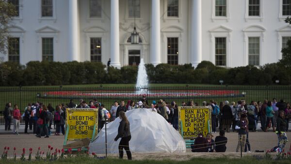 Protestas contra la Cumbre de Seguridad Nuclear en Washington - Sputnik Mundo
