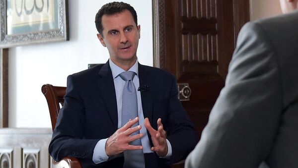 Bashar Asad, el presidente de Siria, durante una entrevista con Sputnik - Sputnik Mundo
