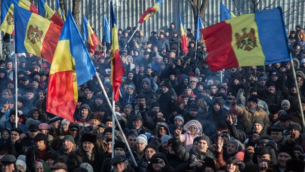 Manifestación de protesta en Moldavia, el 21 de abril de 2016 - Sputnik Mundo