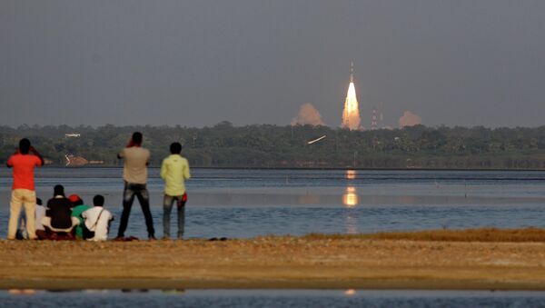 El lanzamiento del satélite de navegación indio (archivo) - Sputnik Mundo