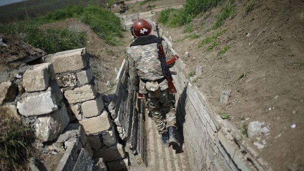 Militar armenio en Nagorno Karabaj - Sputnik Mundo