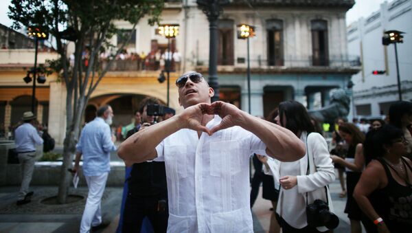 Actor Vin Diesel antes del show de Chanel en la Habana, Cuba - Sputnik Mundo