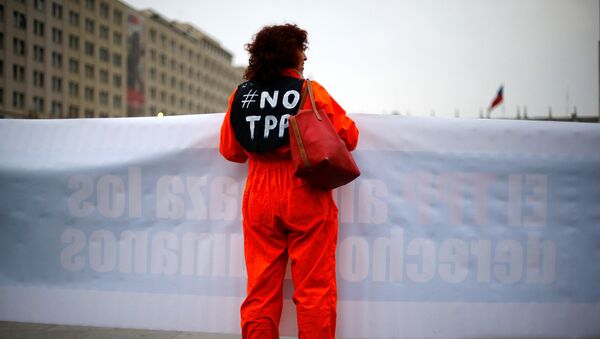 Protesta contra el TPP (archivo) - Sputnik Mundo