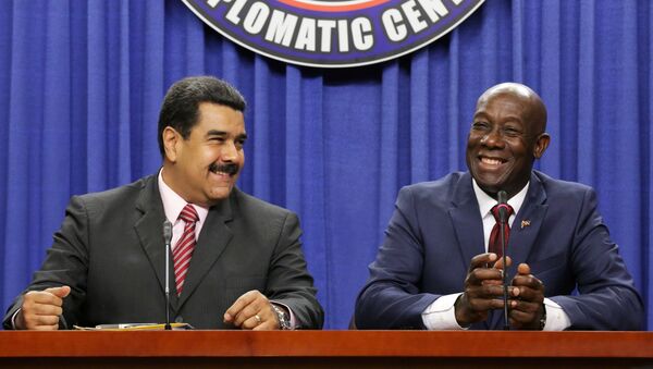 Presidente de Venezuela, Nicolás Maduro y primer ministro de Trinidad y Tobago, Keith Rowley - Sputnik Mundo