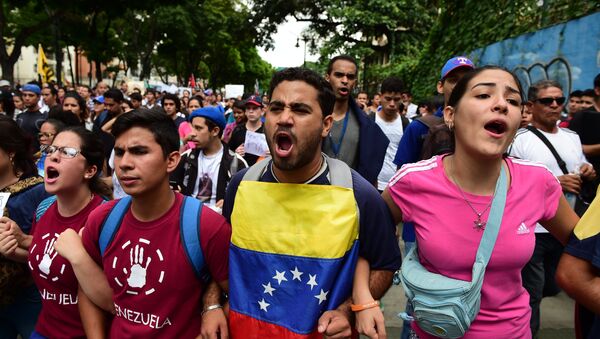 Marcha universitaria en Venezuela - Sputnik Mundo