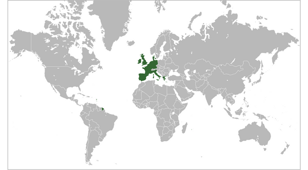El mapa de la Comunidad Económica Europea, 1993 El mapa de la Comunidad Económica Europea, 1993 - Sputnik Mundo