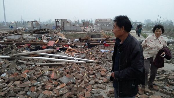 Consecuencias del tornado en China - Sputnik Mundo