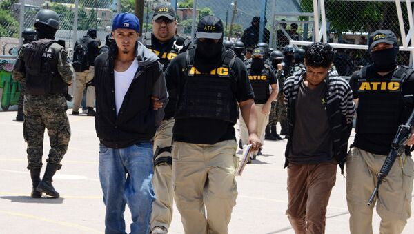 Pandilleros de Mara Salvatrucha detenidos en Honduras (archivo) - Sputnik Mundo