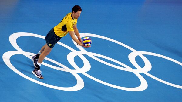 El voleibolista brasileño, Gustavo Endres, durante los JJOO de Atenas 2004 - Sputnik Mundo