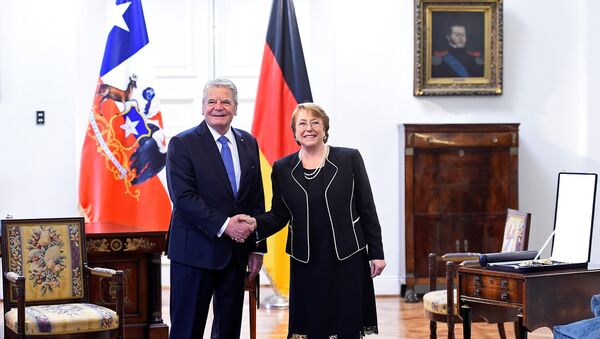 Joachim Gauck, presidente de Alemania, y Michelle Bachelet, presidenta de Chile - Sputnik Mundo