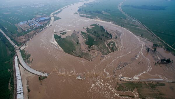 Inundacion en la provincia china de Hebei - Sputnik Mundo