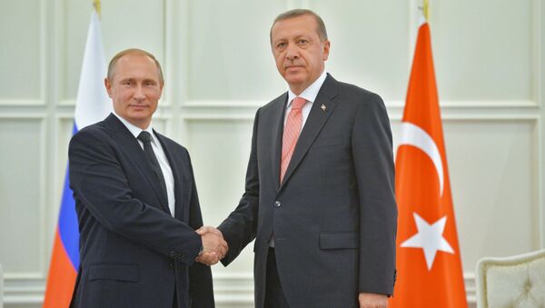 Presidente de Rusia, Vladímir Putin y presidente de Turquía, Recep Tayyip Erdogan (archivo) - Sputnik Mundo