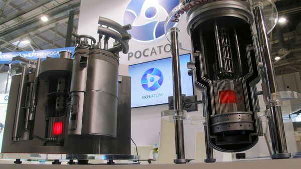 Los modelos de los reactores nucleares modernos de Rosatom en una exhibición en Moscú - Sputnik Mundo