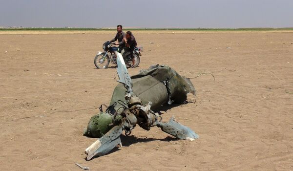 En el lugar de la catástrofe del helicóptero ruso Mi-8 en Siria - Sputnik Mundo