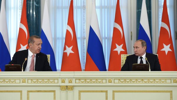 Presidente de Turquía, Recep Tayyip Erdogan y presidente de Rusia, Vladímir Putin - Sputnik Mundo