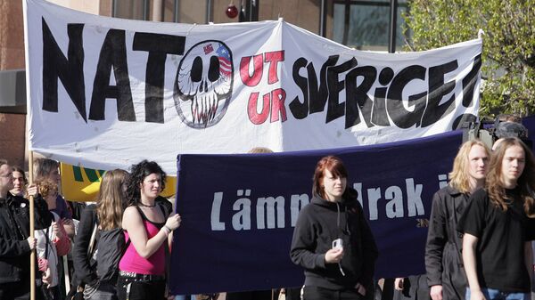Manifestaciones en Ostersund
contra las operaciones militares de la OTAN en Suecia (Archivo) - Sputnik Mundo