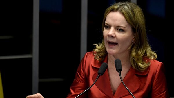La presidenta del Partido de los Trabajadores (PT) de Brasil, Gleisi Hoffmann - Sputnik Mundo