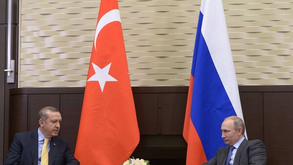 Banderas de Turquía y Rusia - Sputnik Mundo