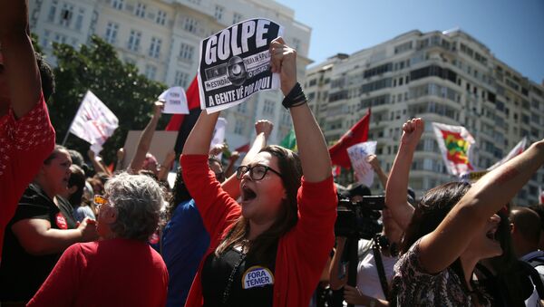 Protesta en Brasil contra Michel Temer - Sputnik Mundo