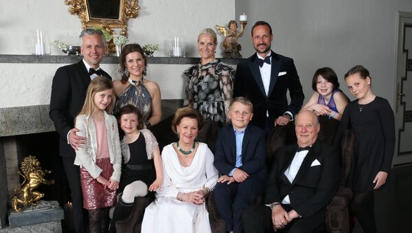 La foto de la familia real de Noruega (archivo) - Sputnik Mundo