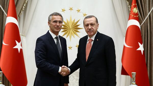 Secretario general de la OTAN, Jens Stoltenberg, y presidente de Turquía, Recep Tayyip Erdogan - Sputnik Mundo