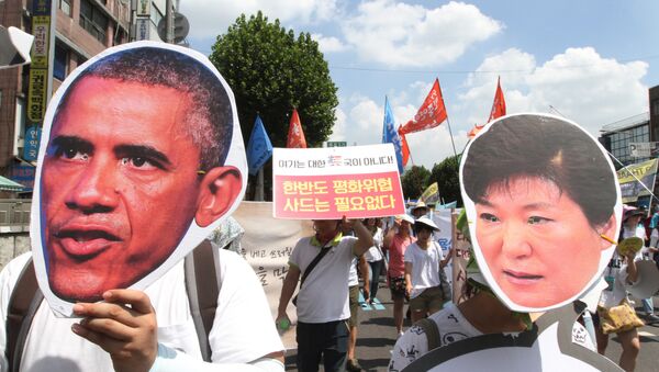 Protestas en Corea del Sur contra el despliegue del sistema THAAD - Sputnik Mundo