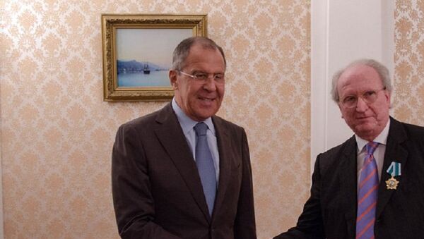 Ministro de Exteriores de Rusia, Serguéi Lavrov, y embajador de España ante el Kremlin, José Ignacio Carbajal Gárate - Sputnik Mundo