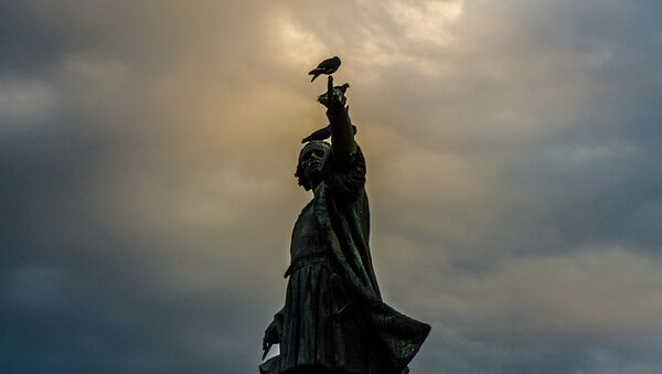 La estatua del conquistador Cristobal Colón en la República Dominicana - Sputnik Mundo