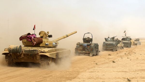 Las fuerzas iraquíes en la zona de al-Shurah, a 45 kilómetros de Mosul - Sputnik Mundo