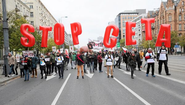 Protesta contra el CETA (archivo) - Sputnik Mundo