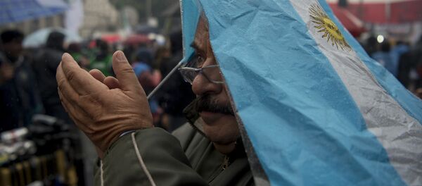 Protesta de trabajadores en Buenos Aires, Argentina (archivo) Protesta de trabajadores en Buenos Aires, Argentina (archivo) - Sputnik Mundo
