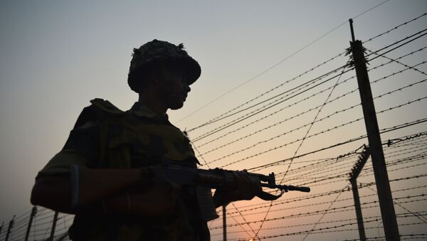 Un soldado guardando la frontera entre Pakistán y la India - Sputnik Mundo