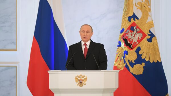 El discurso anual del presidente Vladímir Putin ante la Asamblea Federal - Sputnik Mundo