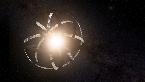 Impresión artística de la megaestructura Esfera de Dyson alrededor de una hipotética estrella - Sputnik Mundo