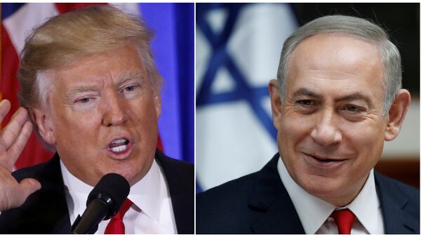 El presidente de EEUU, Donald Trump, y el primer ministro israelí, Benjamín Netanyahu - Sputnik Mundo