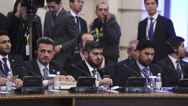 Delegación siria opositora en las negociaciones de Astaná (archivo) - Sputnik Mundo