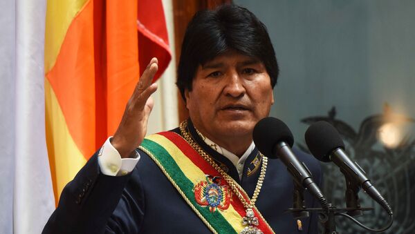 Bolivia's President Evo Morales speaks during a ceremony to mark 11 years of his administration during a session of congress in La Paz, Bolivia - Sputnik Mundo