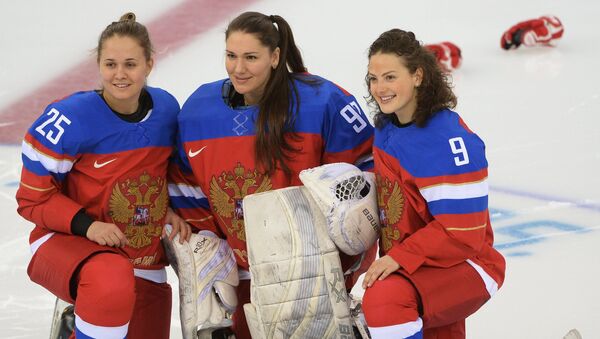 Jugadoras de la selección femenina de hockey sobre hielo rusa (archivo) - Sputnik Mundo