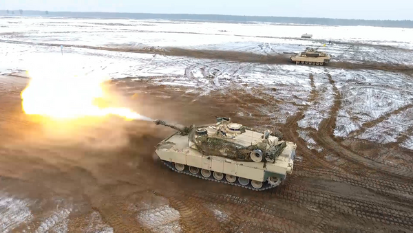 Los tanques M1 Abrams de EEUU, en acción en Polonia - Sputnik Mundo